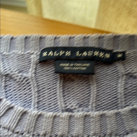 Ralph Lauren Purple Crew Neck Cable Knit Sweater - Picture 2 of 4